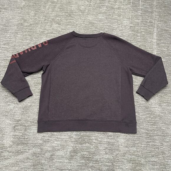Carhartt Sweatshirt Womens 2XL Purple Crewneck Sleeve Graphic Fleece Pullover - Picture 6 of 12